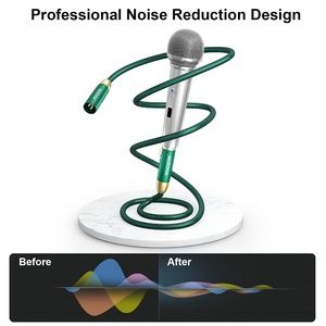 NUOSIYA Braided XLR Microphone Cable, XLR Male to Female Balanced Cable Gold Pla